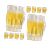 Gogogmee 10Pcs Mini Resin Beer Mugs Realistic Tiny Dollhouse Accessories for Home Decor and Miniature Scenes Desktop Mini Drink Cups