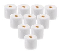 Gogogmee 10pcs Mini Tissue Roll Dollhouse Accessory Miniature Toilet Paper for Bathroom Decor Pretend Play Portable Lightweight Micro Landscaping Prop
