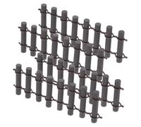 Gogogmee 10pcs Miniature Wooden Garden Fence Small Picket Fence Decor for Dollhouse Mini Farm and DIY Handcrafted Scenes Smooth Surface for Safe Use