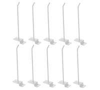 Gogogmee 10pcs Pegboard Hooks White Thick Heavy Duty Utility Hooks for Supermarket Display and Goods Shelf Organization