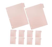 Gogogmee 10pcs Pink Insertable Plastic Dividers with Tabs for Loose-Leaf Notebooks File Organizers for Journaling Planning and Document Separation
