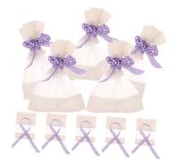 Gogogmee 10pcs Portable Empty Lavender Sachet Bags with Drawstring Lightweight Cotton Mesh Pouches for Spices Fragrance and DIY Pendants Compact for Home Car Wardrobe Use