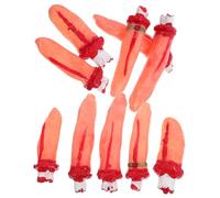 Gogogmee 10pcs Realistic Severed Fingers Halloween Props Vivid Bloody Haunted House Decoration Festival Cosplay Accessories for Spooky Party and Horror Theme Random Color