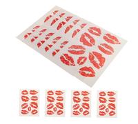 Gogogmee 10pcs Red Lip Temporary Tattoo Stickers for Face and Body Bold Faux Lipstick Prints for Party Decorations Safe Skin-friendly Valentine S Day Accessories