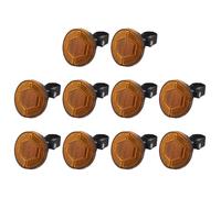 Gogogmee 10pcs round Yellow Bike Reflectors for Night Riding, Plastic Bicycle Reflective Accessories with Enhanced Night Riding Safety and High-efficiency Warning for City Roads and Offroad