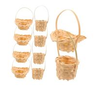 Gogogmee 10pcs Scale Tiny Storage Containers for Crafts Fairy Gardens Easter Decorations Portable and Multifunctional Mini Baskets