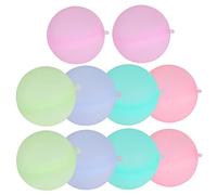 Gogogmee 10pcs Silicone Balls Reusable Interactive Outdoor for Water Fights Soft Portable Balls for Boys for Cognitive Development and Fun Playtime