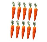 Gogogmee 10pcs Simulation Vegetable Mini Carrots Lifelike Carrot Models for Home Garden Cafe Wedding Decoration and Preschool Education with Fresh Colors and Craftsmanship