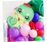 Gogogmee 10pcs Snake Year Foil Balloons Green Zodiac Animal Decorations for Chinese Year Birthday Shower Festival Party Enhancing Festive Atmosphere Easy to Inflate and Display
