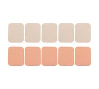 Gogogmee 10pcs Square Cosmetic Puff Makeup Pads for Women Comfortable Dry Wet Use Soft Powder Application Portable Facial Care Tool with White Skin Tone Colors
