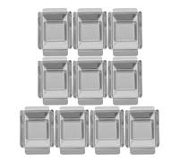 Gogogmee 10Pcs Stainless Steel Wax Melt Holders Tray 24X24X7Mm Casting Wax Containers Mold Base for Laboratory and Jewelry Samples