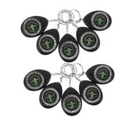 Gogogmee 10pcs Survival Compass Keychain Compact and Weather-resistant Pocket Compass with Key Ring for Hiking Camping Backpacking Outdoor Navigation and Travel