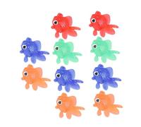 Gogogmee 10Pcs Transparent Floating Goldfish Realistic Simulation Fish Tank Ornaments Safe for Party and Color Recognition Development