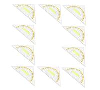 Gogogmee 10pcs Transparent Protractor Triangular Scale Ruler Geometry Ruler Small Drawing Triangular Drafting Drafting Kit Protractor Safety Triangles
