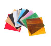 Gogogmee 10Pcs Water Ripple Stained Glass Sheets Mosaic Tiles Bright Colored Transparent Cathedral Glass for DIY Craft Projects Home Church Office Decoration