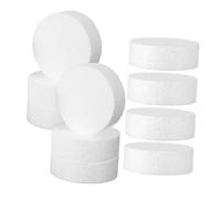 Gogogmee 10pcs White Polystyrene Foam Cylinders Reusable Modeling Foam Shapes for DIY Cake Dummies Crafting Floral Arrangements and Decorative Projects