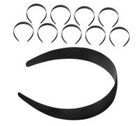 Gogogmee 10pcs Wide Hard Plastic Headband Base for DIY Hair Accessories Women Plain Solid Color Sturdy Craft Headband Bulk No Teeth Design for Custom Makeup Styling