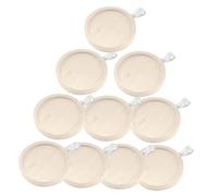 Gogogmee 10pcs Wooden Bezel Pendant Trays for Diy Jewelry Making Natural Color 25mm Base for Crafting Necklaces and Charms