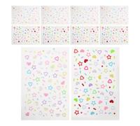 Gogogmee 10sheets Rhinestone Peel and Stick Makeup Patches Cute Face Stickers Self Adhesive Gems for Festival Makeup Jewels Accessories for Face Decoration