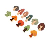 Gogogmee 11pcs Miniature Wooden Trees for Model Railroad Train Tracks Easy Interlocking Assembly Educational for DIY Crafts Scenic Woodland Playsets with Diverse Pine Tree Designs