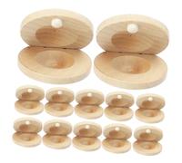 Gogogmee 12 pcs Wooden Rhythm Castanets for Small Finger Percussion Instruments Early Music Education Enhancing Coordination and Intelligence Development