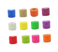 Gogogmee 12 Rolls Elastic Pet Self- Nonwoven Tape for Cats and Dogs Comfortable Paw Protection Wraps Random Colors Random Color