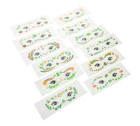 Gogogmee 12 Sheets St Patricks Day Face Stickers Cute Shamrock Design Temporary for Adults and Quick Easy Application Festival Party Favors Irish Holiday Celebration