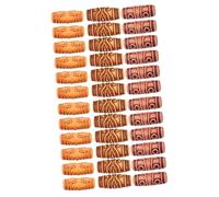 Gogogmee 120pcs Hollow Dreadlocks Hair Cuffs Resin Imitation Wood Beads Braiding Hair Accessories for Women