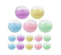 Gogogmee 120Pcs Macaron Colored Transparent Capsules for Gumball Machines Empty Round Plastic Vending Prize Balls for Party Favors DIY Craft Containers with Clear Vending Machine Capsule