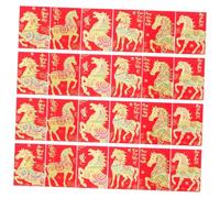 Gogogmee 120pcs Vietnamese Style Red Packets Lunar Year Paper Envelopes with Horse Patterns and Blessing Words for Spring Festival Wedding Lucky Money