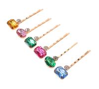 Gogogmee 12pcs Acrylic Rhinestone Hair Clips for Women Side Hair Pins Elegant Bobby Pins for Weddings Proms Casual and Formal Hairstyles