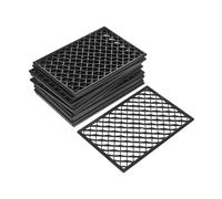 Gogogmee 12Pcs Black Building Block War Scene Accessories Plastic Fence Model for Creative Military Prison Wall Simulation Enhances Mental Skills and Imagination