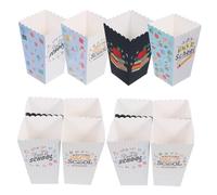 Gogogmee 12pcs Cartoon Themed Popcorn Boxes for Back to School Parties Snack Holders Treat Containers Safe Fun Classroom Decoration