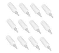 Gogogmee 12pcs Clear Leakproof Squeeze Bottles with Pointed Nozzle Refillable Transparent Plastic Dispensers for Travel Skincare Cosmetics Hair Dye and Craft Liquids