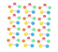 Gogogmee 12pcs Colorful Kids Wrist Bells Bracelets Jingle Band Rattle Wristband for Children Early Learning and Rhythm Play Random Color