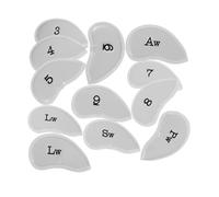Gogogmee 12pcs Golf Head Covers Set PU Golf Club Sleeves for Driver Fairway Woods and Hybrids Durable Protection for All Right Handed Iron Clubs Lightweight and Portable