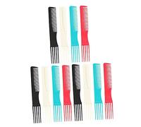 Gogogmee 12Pcs Hairdressing Comb Picking Comb Portable Anti-Static Plastic Side Hair Multi-Function Styling Tool for Work and Trip