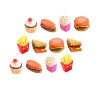 Gogogmee 12Pcs Kitchen Playset Pretend Play Food Set with Realistic Burger Hot Dog and Fries for Role Play Food Playset for Creative Cooking Fun and Social Skills Development