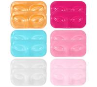 Gogogmee 12pcs Large Thick False Eyelash Storage Trays 11.5x5.5cm Pvc Eyelash Tray Holder Face Shape Lash Organizers for Packaging and Display