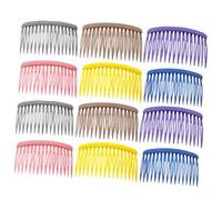 Gogogmee 12pcs Matte Side Hair Combs for Women and Curved Plastic Styling Combs with Teeth Portable Hairdressing Accessories for All Hair Types Secure Hold for Elegant Updos and Daily Use