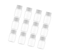 Gogogmee 12pcs Plastic Empty Bottles Caps for Medicine Storage Dispensing Bottles for Weekly Pill Organizer