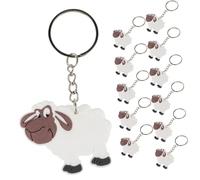 Gogogmee 12pcs Sheep Keychain Cute Hanging Pendant Charms for Bags and Party Decorations Cartoon Animal Key Rings for Favors