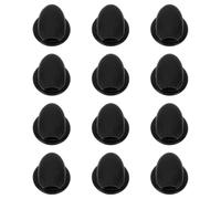 Gogogmee 12Pcs Silicone Lip Brush Covers Dustproof Brush Head Holder Reusable Protection for Medium and Small Compact Travel Makeup Accessory for Home Office Camping School Business Trips