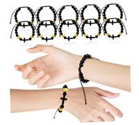 Gogogmee 12pcs Softball Bracelet Inspirational Ball Bracelet Cuff ’ Red Sports Baseball Dad for Men Sports Wristbands Silver Men Fathers Beads Bead Acrylic Black
