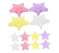 Gogogmee 12pcs Star Shape Eyelash Storage Case Compact Lash Organizer with White Red Yellow Purple Reusable Travel Container Protects False Eyelashes from Damage