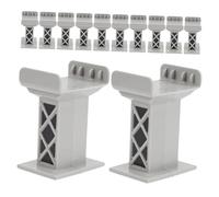 Gogogmee 12pcs Train Bridge High Level Blocks Railway Parts Multi Level Support Risers Compatible with All Major Brands for Model Track Expansion and Scenic Layouts