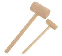 Gogogmee 12Pcs Wooden Mallet Seafood Hammer Crab Lobster Shellfish Cracking Tool Hardwood Mini Mallets for Cooking and Dessert Making