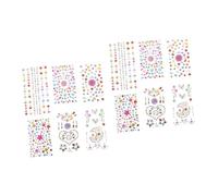 Gogogmee 12sheets Halloween Face Jewels Gems Rhinestones Self Adhesive Stickers for Boys and Girls Diy Makeup Festival Face Art