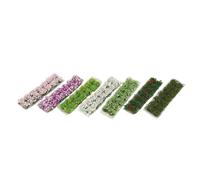 Gogogmee 14Pcs 8Mm Micro Landscape Plants Miniature Flower Clusters for Dollhouse Gardening Model Train Vegetation DIY Railroad Model Artificial Mini Flowers for Terrariums and Railway