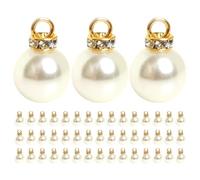 Gogogmee 150pcs Pearl Charm With Loop: Diy Jewelry Making Plastic Charms For Earrings Necklaces Bracelets And Hair Accessories Earring Making Craft